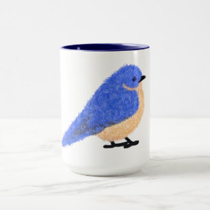 Moderner, fröhlicher Blauvogel Tasse