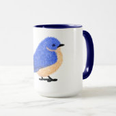 Moderner, fröhlicher Blauvogel Tasse (VorderseiteRechts)