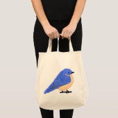Moderner, fröhlicher Blauvogel Tragetasche (Vorderseite (Produkt))
