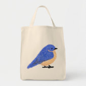 Moderner, fröhlicher Blauvogel Tragetasche (Vorne)