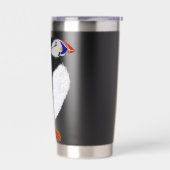Moderner fröhlicher Papageientaucher Thermobecher (Links)