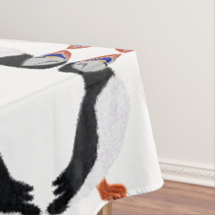 Moderner fröhlicher Papageientaucher Tischdecke