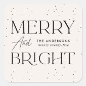 Moderner, fröhlicher und heller Creme Urlaub Quadratischer Aufkleber (Vorderseite)