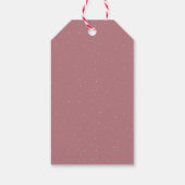 Moderner, fröhlicher und heller Dusty Rose Urlaub Geschenkanhänger (Rückseite)