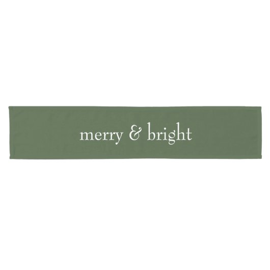 Moderner, fröhlicher und heller grüner Weihnachtsu Kurzer Tischläufer (Horizontal)