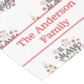 Moderner fröhlicher und heller Muster Weihnachtsna Kurzer Tischläufer (Ecke)