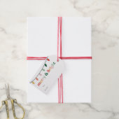 Moderner, fröhlicher und heller Urlaub Geschenkanhänger (Mit Garn)