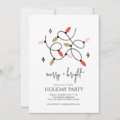 Moderner, fröhlicher und heller Weihnachtsanfang Einladung (Vorderseite)