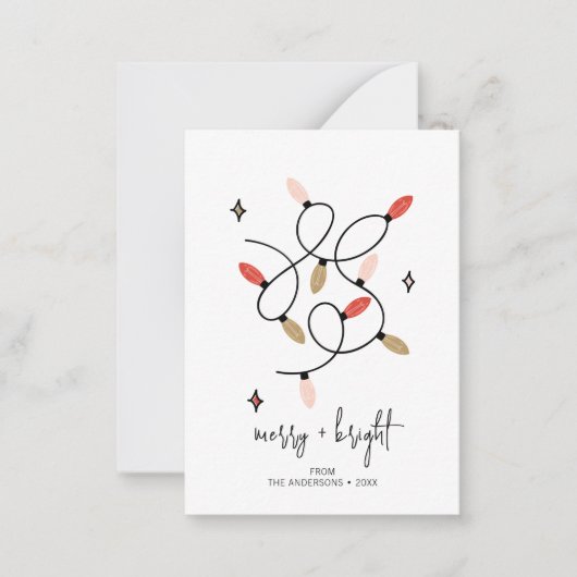 Moderner, fröhlicher und heller Weihnachtsanfang Mitteilungskarte (Vorderseite)