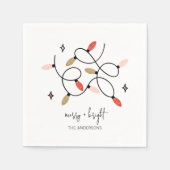 Moderner, fröhlicher und heller Weihnachtsanfang Serviette (Vorderseite)