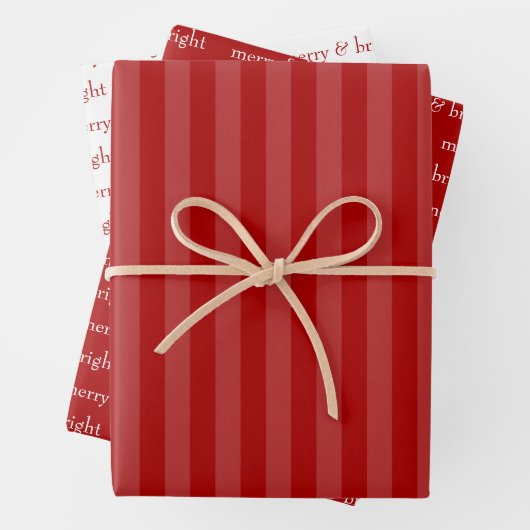 Moderner, fröhlicher und heller Weihnachtsurlaub Geschenkpapier Set (Beispiel)