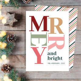 Moderner, fröhlicher und heller Weihnachtsurlaub n Feiertagskarte