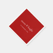 Moderner, fröhlicher und heller Weihnachtsurlaub Serviette (Ecke)