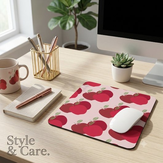 Moderner, fruchtig Inspiriert Apfel Mousepad