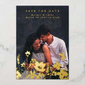 Moderner Frühling Elegante Wildblume Boho Foto Ger Folieneinladung (Vorderseite)