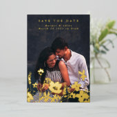 Moderner Frühling Elegante Wildblume Boho Foto Ger Folieneinladung (Stehend vorne)