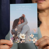 Moderner Frühling Elegante Wildblume Boho Foto Save The Date