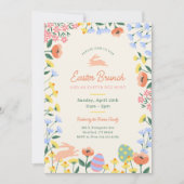 Moderner Frühlingsbrunch Einladung (Vorderseite)
