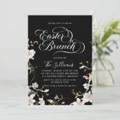 Moderner Frühlingsbrunch Einladung (Stehend Vorderseite)