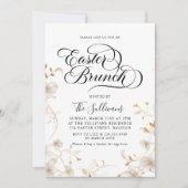 Moderner Frühlingsbrunch Einladung (Vorderseite)