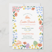 Moderner Frühlingsbrunch Einladung (Vorderseite)