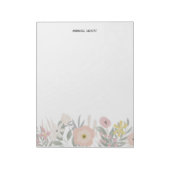 Moderner Frühlingsgarten Geflorengarten Grüne Notizblock (Rotiert)