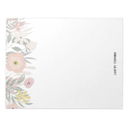 Moderner Frühlingsgarten Geflorengarten Grüne Notizblock