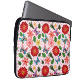 Moderner Frühlingsgarten Schmetterling Floral Laptopschutzhülle (Vorne Rechts)