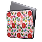 Moderner Frühlingsgarten Schmetterling Floral Laptopschutzhülle (Vorderseite Links)