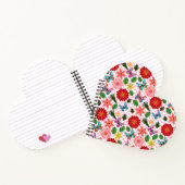 Moderner Frühlingsgarten Schmetterling Floral  Notizblock (Innenseite)