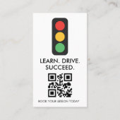 Moderner Führerscheininstruktor QR-Code Visitenkarte (Rückseite)