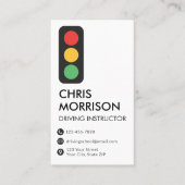 Moderner Führerscheininstruktor QR-Code Visitenkarte (Vorderseite)