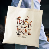 Moderner Fun Black Brown Trick oder Treff Tragetasche