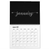 Moderner Funky Black and White Calendar Kalender (Jan 2027)