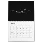 Moderner Funky Black and White Calendar Kalender (Mär 2027)