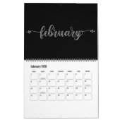 Moderner Funky Black and White Calendar Kalender (Feb 2026)