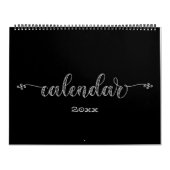 Moderner Funky Black and White Calendar Kalender (Titelbild)