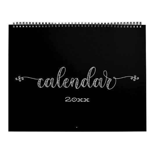 Moderner Funky Black and White Calendar Kalender (Titelbild)