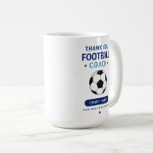 Moderner Fußball-Mannschaftsspieler-Trainer Kaffeetasse (VorderseiteRechts)