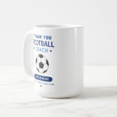 Moderner Fußball-Mannschaftsspieler-Trainer Kaffeetasse (Vorderseite Links)