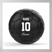 Moderner Fußballball-Ball-Personalisierter Text Poster (Vorne)