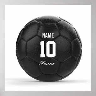 Moderner Fußballball-Ball-Personalisierter Text Poster