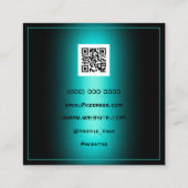 Moderner futuristischer abstrakt DJ  Quadratische Visitenkarte (Rückseite)