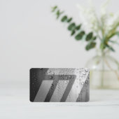 Moderner futuristischer Nassmetall-Stil Visitenkarte (Stehend Vorderseite)