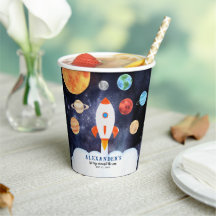 Moderner Galaxy Planets Space Rocket Kindergeburts