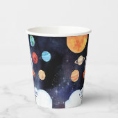 Moderner Galaxy Planets Space Rocket Kindergeburts Pappbecher (Links)