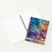 Moderner Galaxy-Raum als individueller Name Notizblock (Innenseite)