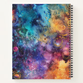 Moderner Galaxy-Raum als individueller Name Notizblock (Rückseite)