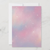 Moderner Galaxy Star von David Bat Mitzvah Einladung (Rückseite)