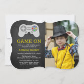 Moderner Gamer jedes Alters Geburtstags Foto Einladung (Vorderseite)